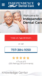 Mobile Screenshot of independencedentalcare.com