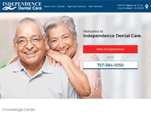 Tablet Screenshot of independencedentalcare.com